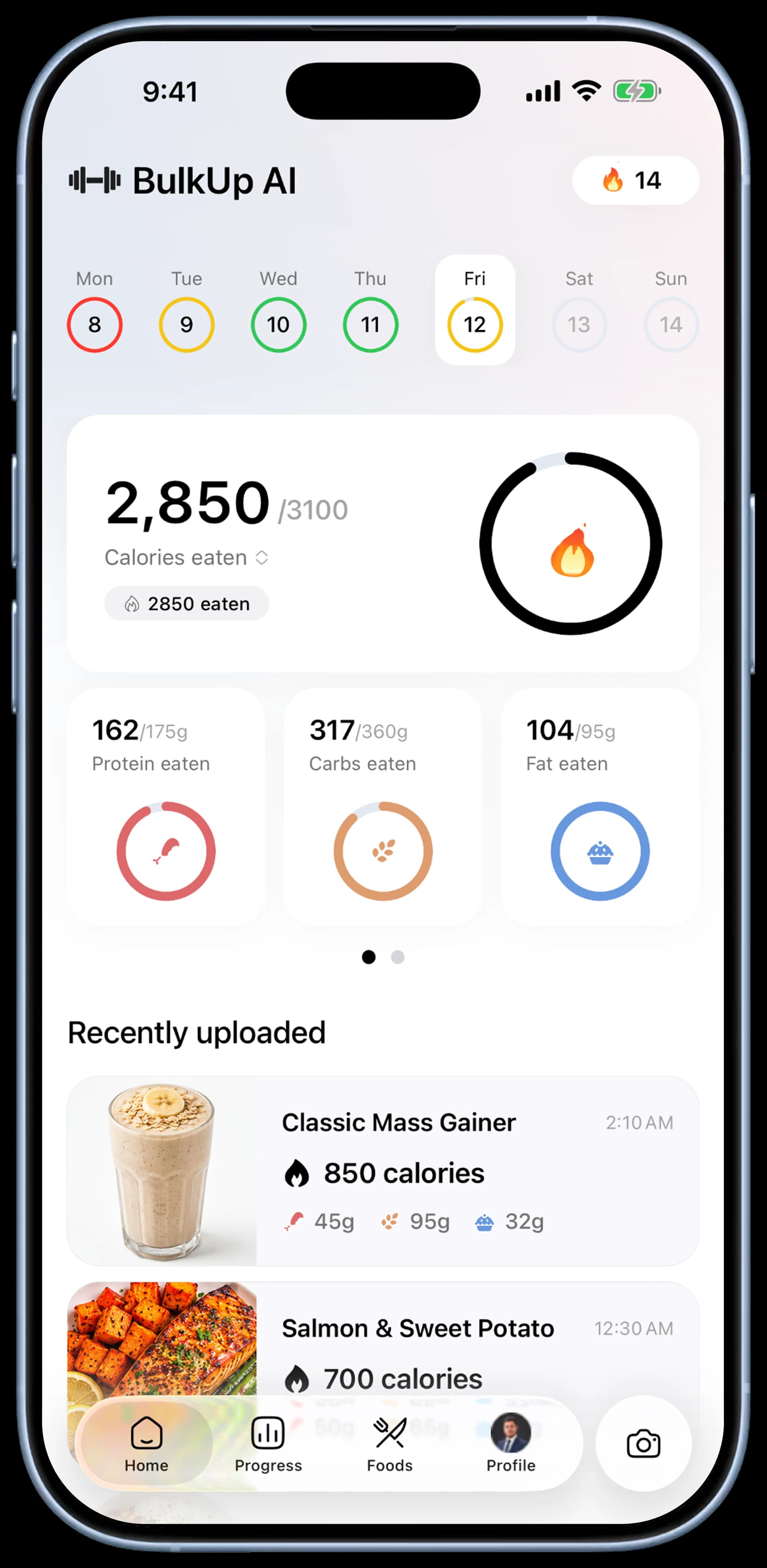 BulkUp AI Mobile screen 2